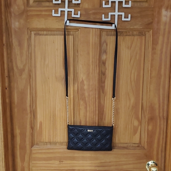 Like New Kate Spade Black Quilted Crossbody Bag